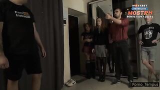 Russian schoolgirl fucked by teachers in a steamy orgy