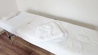 Pervert masseur takes advantage of a relaxing massage session