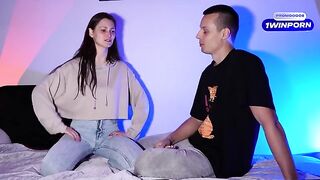 Interview with an adult star about favorite poses on YouTube show