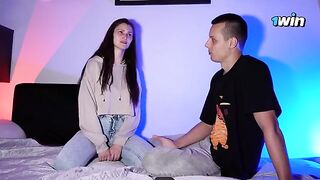 Interview with an adult star about favorite poses on YouTube show