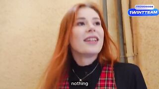 A busty girl was caught sucking the YouTuber’s cock in the corridor