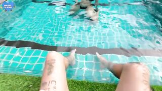 My girlfriend’s best friend cheated on her boyfriend with me, we fucked in the pool