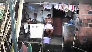 A black girl did not know about a hidden mobile phone camera
