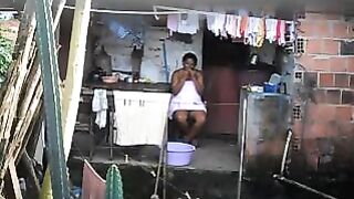 A black girl did not know about a hidden mobile phone camera