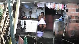 A black girl did not know about a hidden mobile phone camera