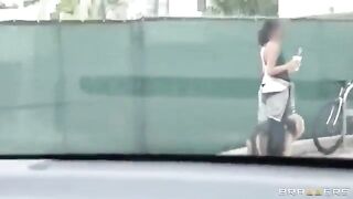 The guy and his friends had fun with two whores in the car