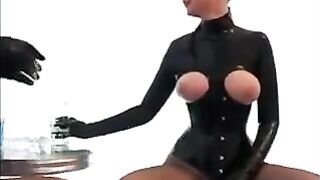 Beautiful lesbians in latex clothes couldn’t resist their lust