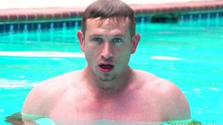 I wanted to get tan and had sex by the pool with a guy