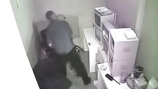 The camera was hidden and it photographed people fucking on the workplace