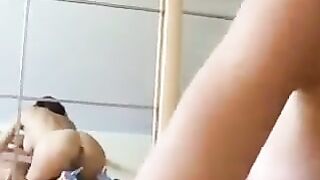 A couple enjoys private, passionate sex with intense suction, captured in a real homemade video