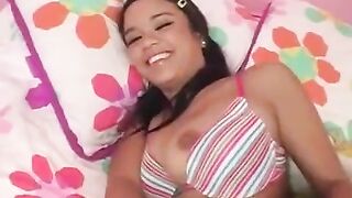 Brunette Broshka got her pussy hammered by a huge dick