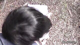 I met a girl with long hair in the forest park