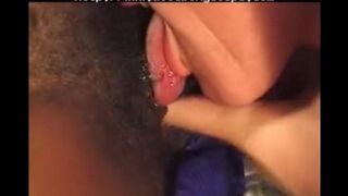 An old white guy fucks a young black beauty on the bed