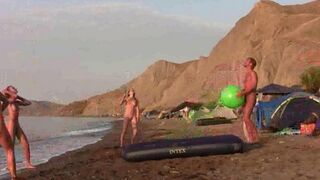 A badminton game with a naked beauty in HD