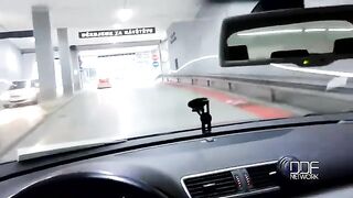 A blowjob from a girl while the guy is driving