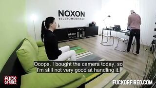 Casting girl was fucked on the table by a cunning agent