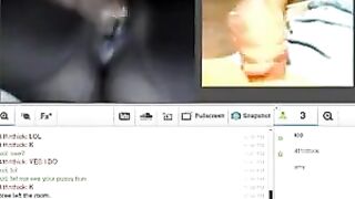 A wife fucks with her husband, who fucks her on webcam