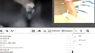 A wife fucks with her husband, who fucks her on webcam