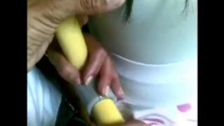 The guy crushed the girl in a bus, and she liked it very much