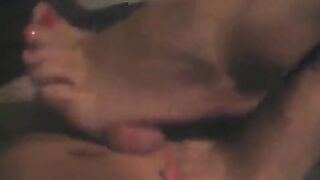 A blowjob with a man who loves to play with toys in his cock