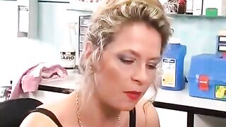 Woman plays with her new clit piercing for the first time