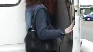 A hot black girl is fucked by two guys in an interracial threesome
