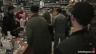The sexy girl was fucked hard in the store, and it was all caught on camera