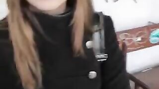 Babe was taken by a man at the bus stop and he fucked her