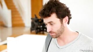 Hot brunette Veronika Avluv gets her pussy railed by two studs