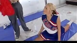 A gymnast has awesome sex while sitting on a twine with great flexibility