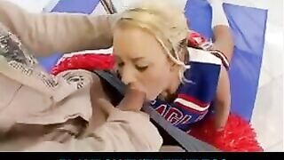 A gymnast has awesome sex while sitting on a twine with great flexibility