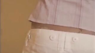 An extremely large man penetrated the mouth of a sexy Asian girl