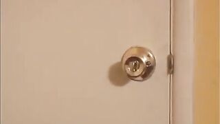 An extremely large man penetrated the mouth of a sexy Asian girl