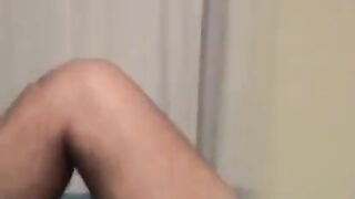 Guy gay masturbates with his cock using his hand to achieve orgasm