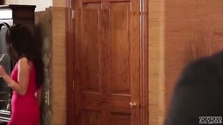 Two sisters make a blowjob to a friend in the bathroom, captured in stunning 60fps detail