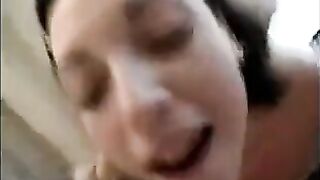 A friend tastes sperm from the vagina and anus of two girls