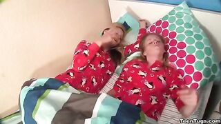 Two hot sisters suck and lick a guy’s cock expertly