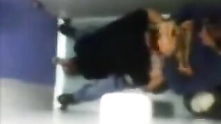 The camera in the toilet bowl captures two guys getting their dicks sucked