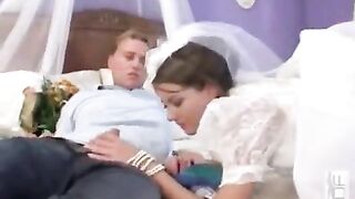 A group sex session with a hot bride participating