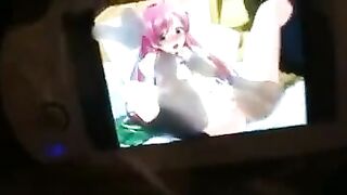 Hentai liked to masturbate with her favorite characters