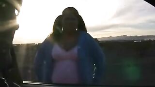 The fat woman has a point and gives herself to the dick