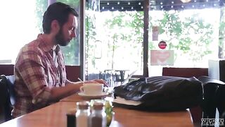 The man picked up an Asian beauty from the cafe and fucked her hard