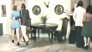 A hot foursome sex with a charming brunette