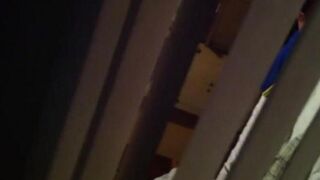 He shoots his hidden camera as his neighbors have sex