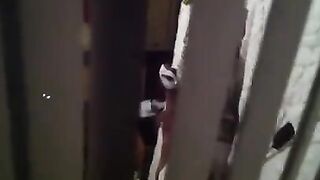 He shoots his hidden camera as his neighbors have sex