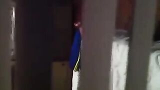 He shoots his hidden camera as his neighbors have sex