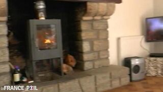 A man with a condom fucks French beauties in stockings