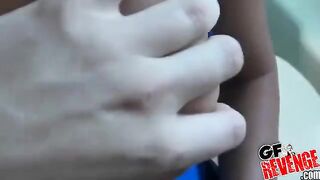 Girl makes a blowjob and sucks cock at home