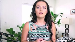 A young and charming girl is having a very good sex
