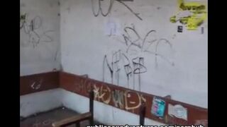 A girl isn’t shy to do a blowjob in public places
